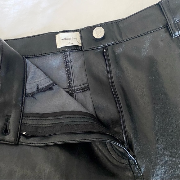 Aritzia Wilfred Free Charm Pant High Waisted Faux Leather Pants - Picture 4 of 10